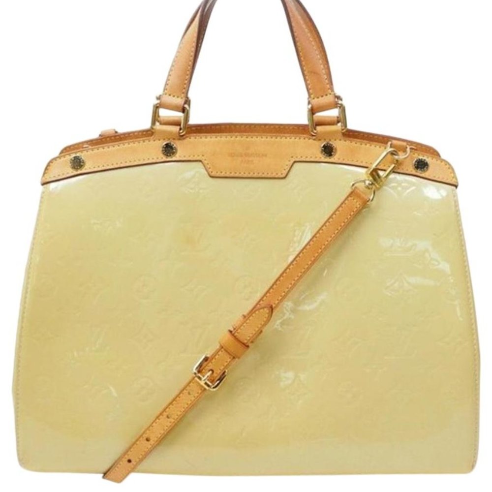 Louis Vuitton Brea Hand Beige Monogram  Vernis Leather Tote